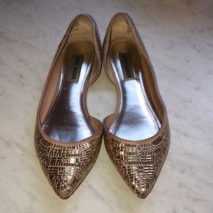 Steve Madden gold flats